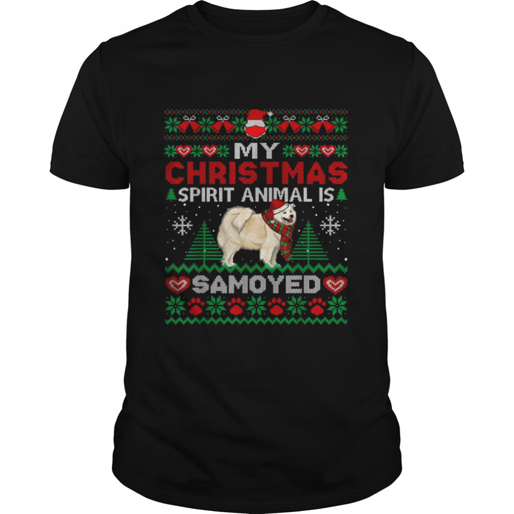 My Christmas Spirit Animal Is Samoyed Dog Ugly Shirt