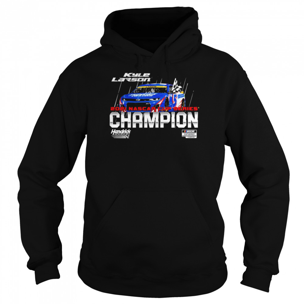 Official kyle larson hendrick motorsports team collection youth 2021 nascar cup series champion vintage car t-shirt Unisex Hoodie