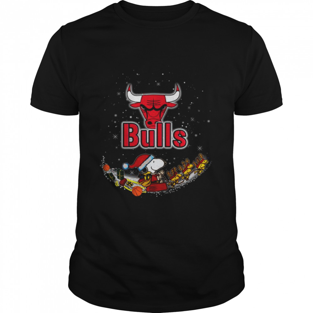 Santa Snoopy and Woodstock Chicago Bulls 2021 Christmas shirt