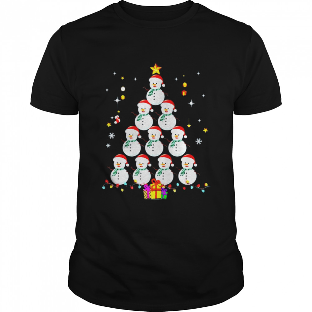 Snowman Santa Hat Christmas shirt
