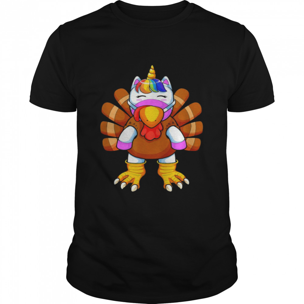 Unicorn In A Turkey Costumes Shirt