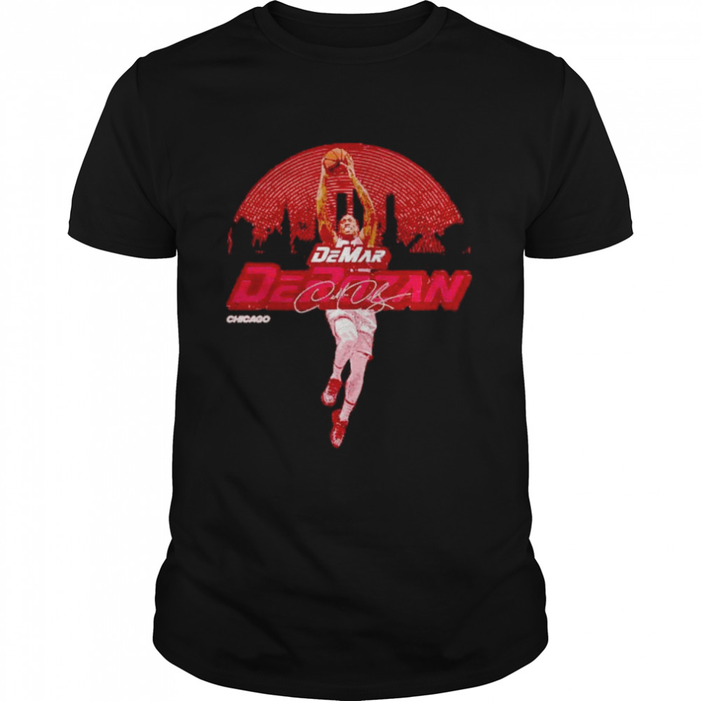 chicago Basketball DeMar DeRozan skyline shirt