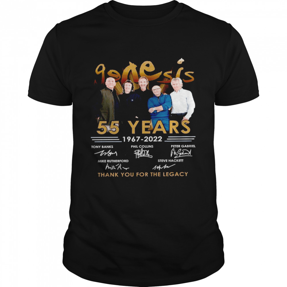 Genesis 55 years 1967 2022 thank you for the memories shirt