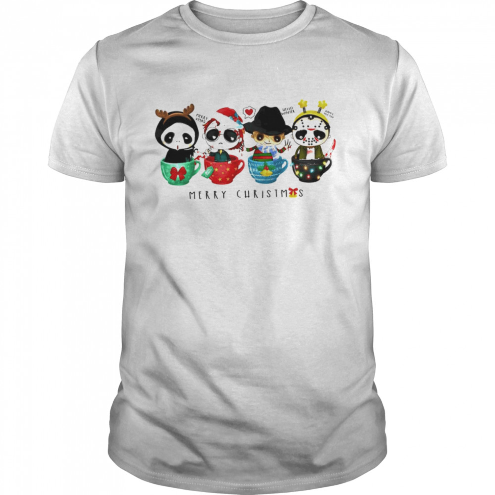 Horror Character Merry Christmas shirt