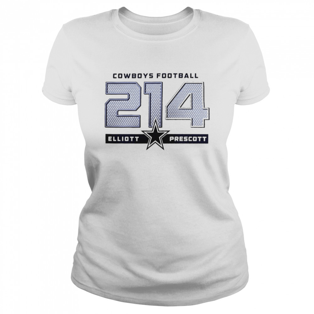 Nice dallas Cowboys Ezekiel Elliott & Dak Prescott 214 shirt Classic Women's T-shirt
