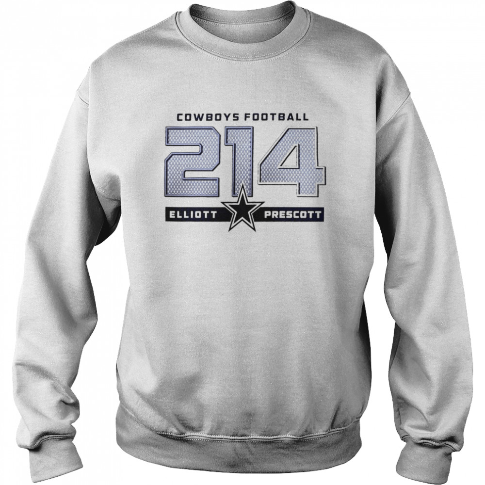 Nice dallas Cowboys Ezekiel Elliott & Dak Prescott 214 shirt Unisex Sweatshirt