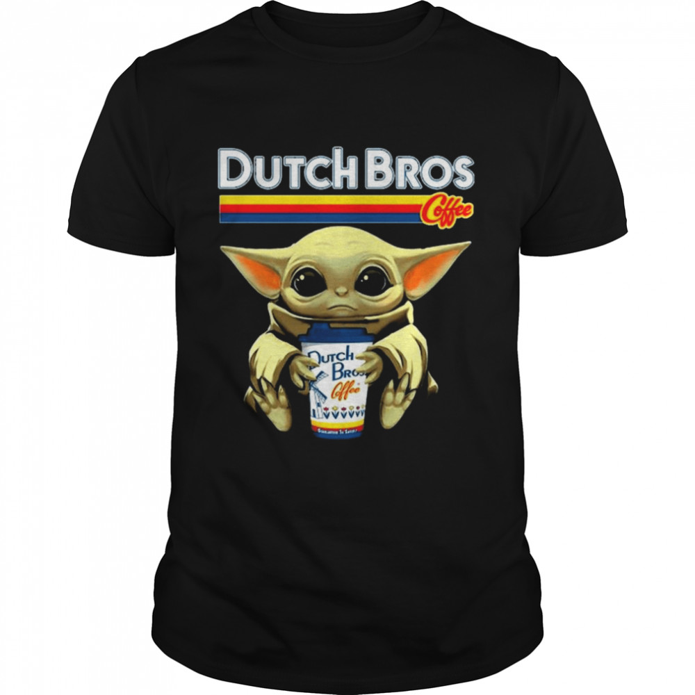 Official Baby Yoda Hugs Dutch Bros Coffee Star Wars 2021 Tee Shirt