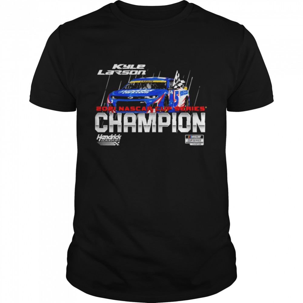 Official kyle larson hendrick motorsports team collection youth 2021 nascar cup series champion vintage car t-shirt
