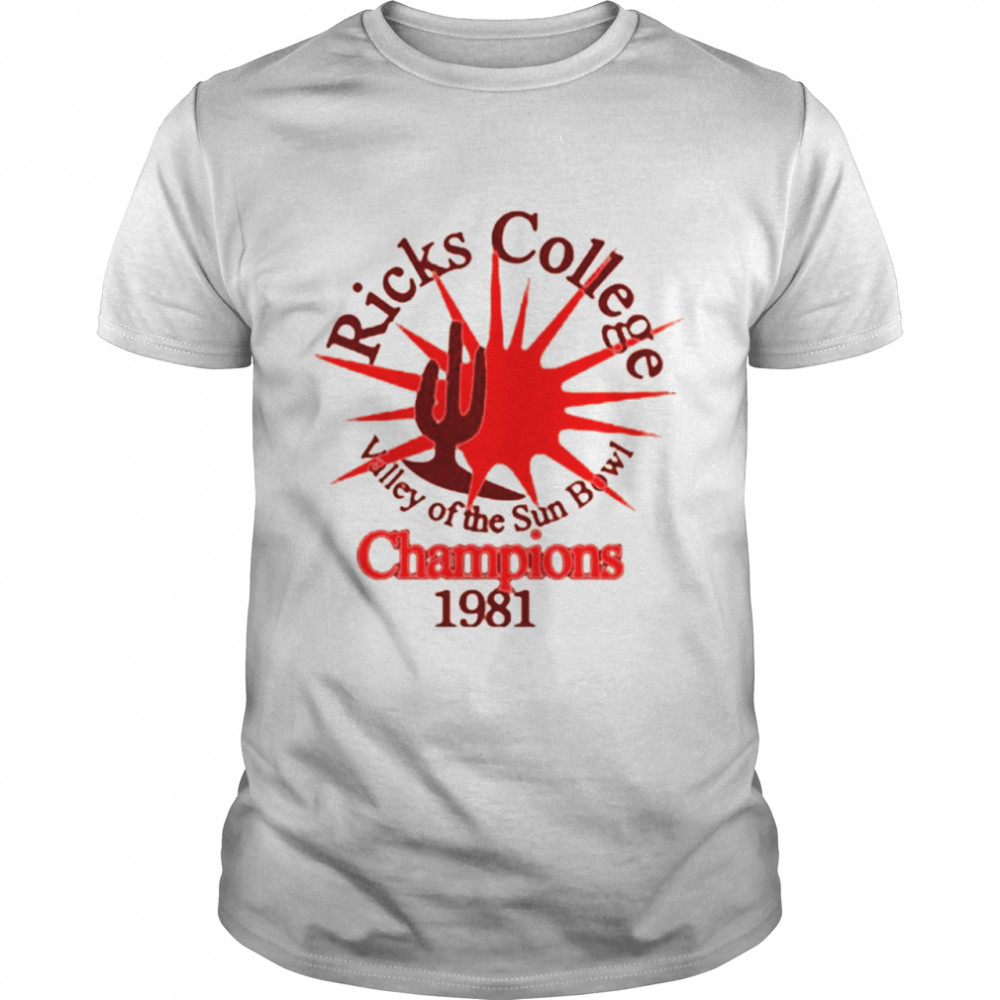 Ricks College Valley of the Sun Bowl Champions 1981 shirt