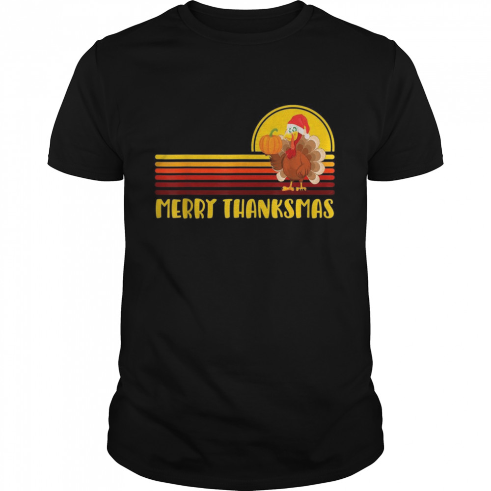 Turkey Santa Merry Thanksmas Christmas Thanksgiving Shirt