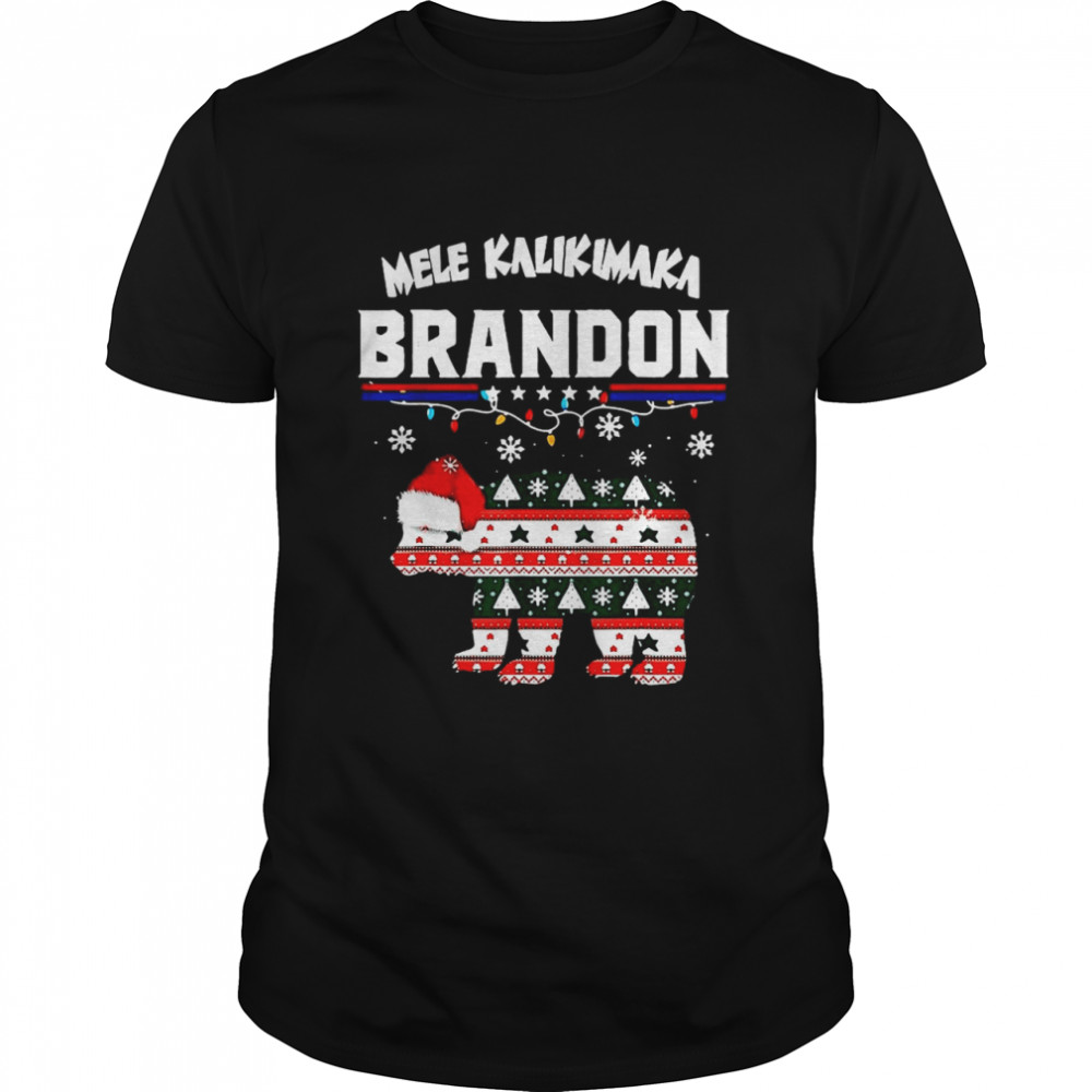 Bear Mele Kalikimaka Brandon Christmas Sweater T-shirt