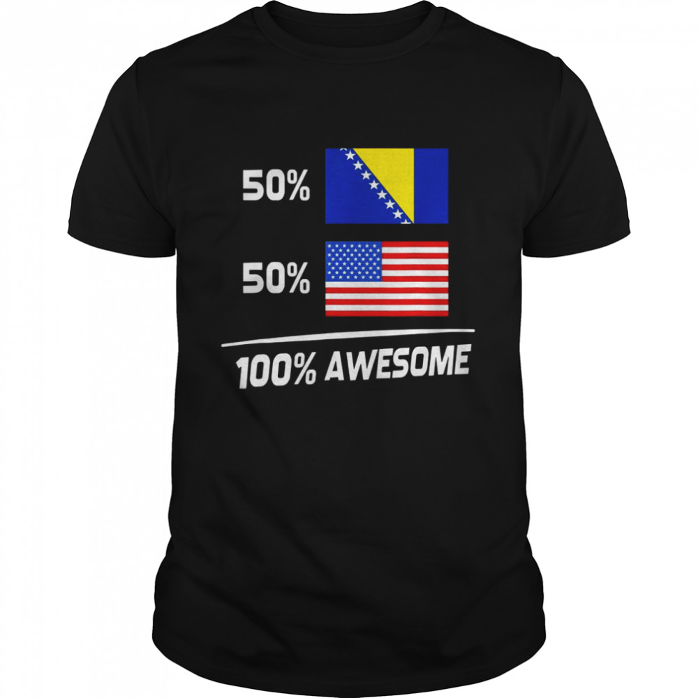 Bosnian American Flag Bosnia Herzegovina America Shirt