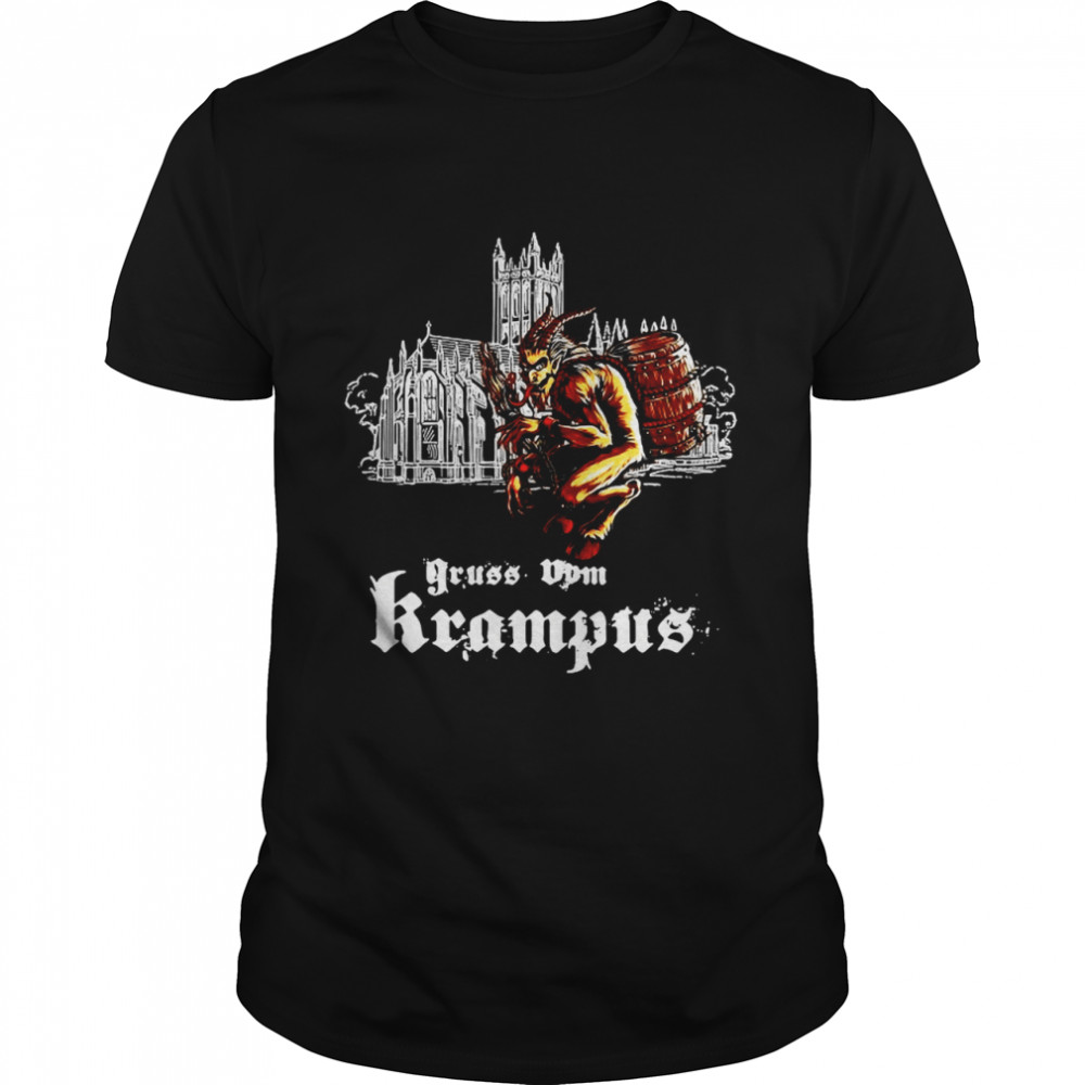 Gruss Vom Krampus Christmas Eve Naughty Kids Vintage T-shirt