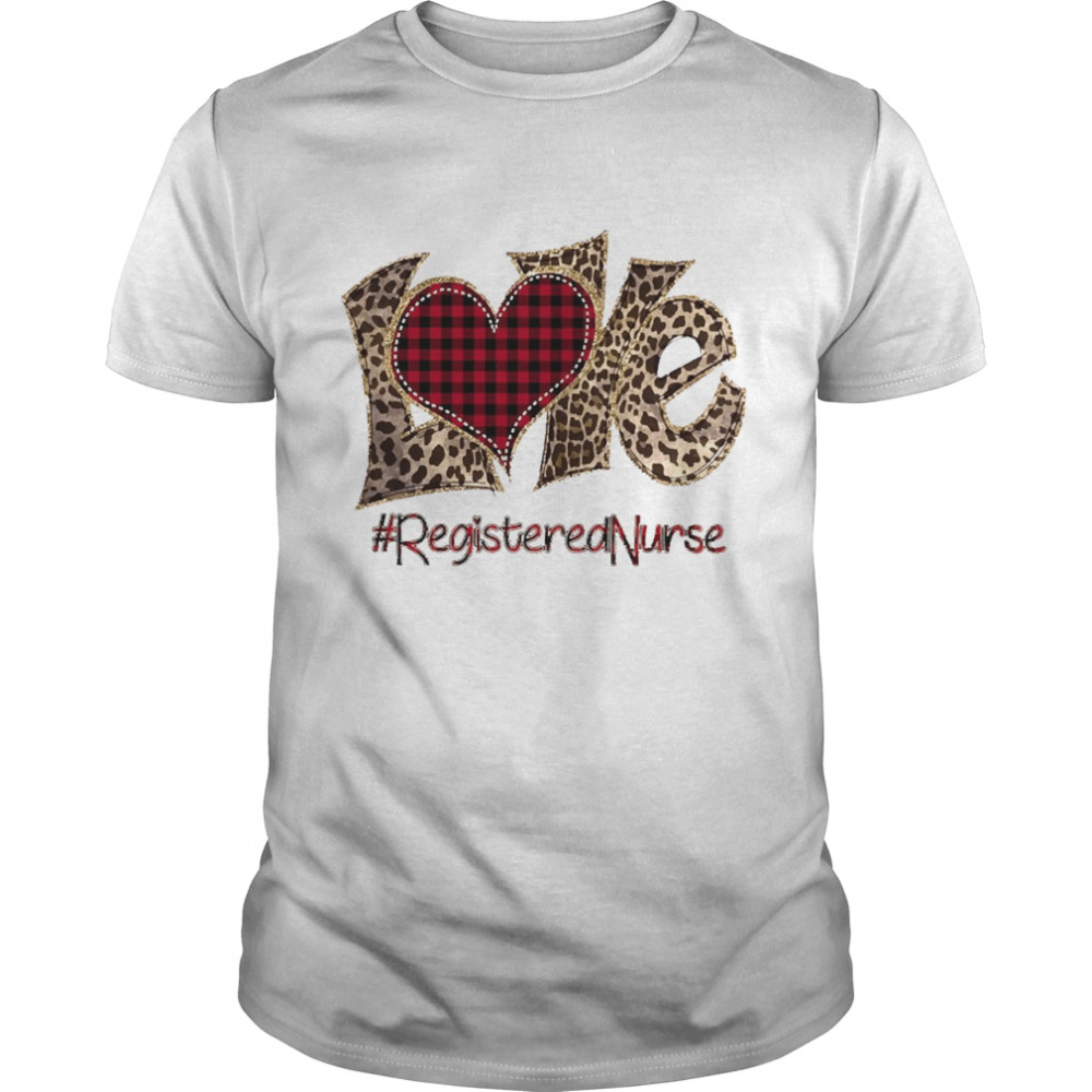 Leopard Love Registered Nurse T-shirt