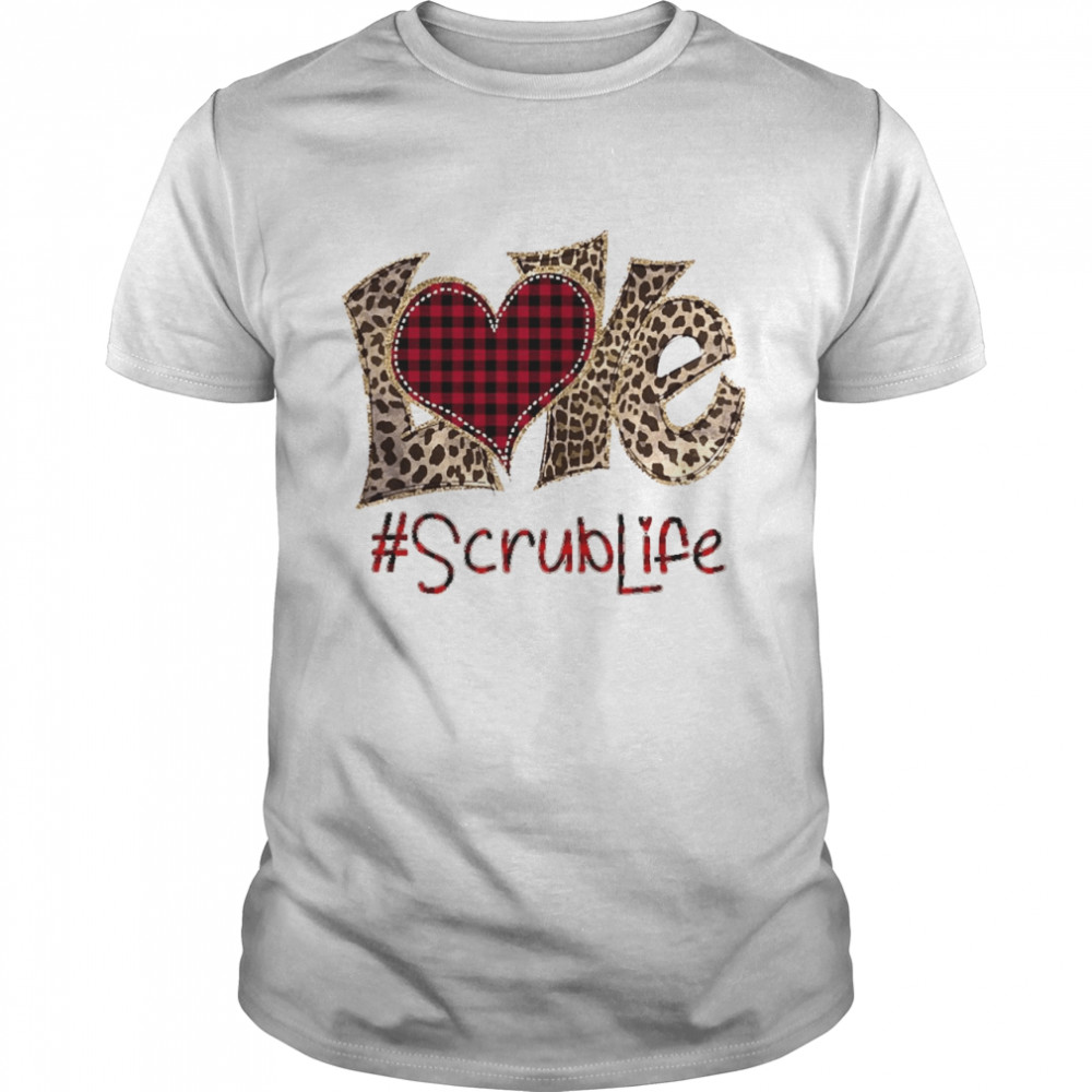 Leopard Love Scrub Life T-shirt