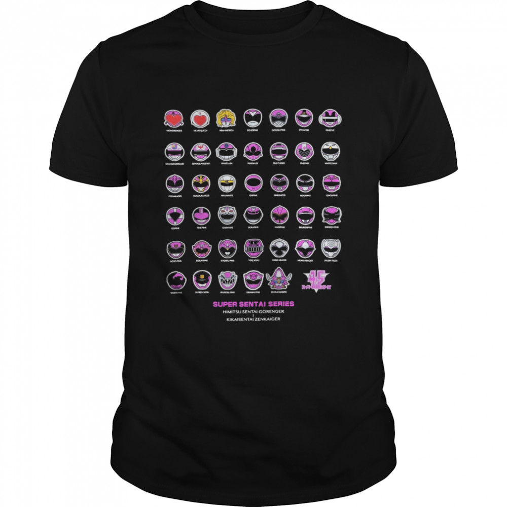 Nice Super Sentai 45th Anniversary Pink Ranger T-shirt