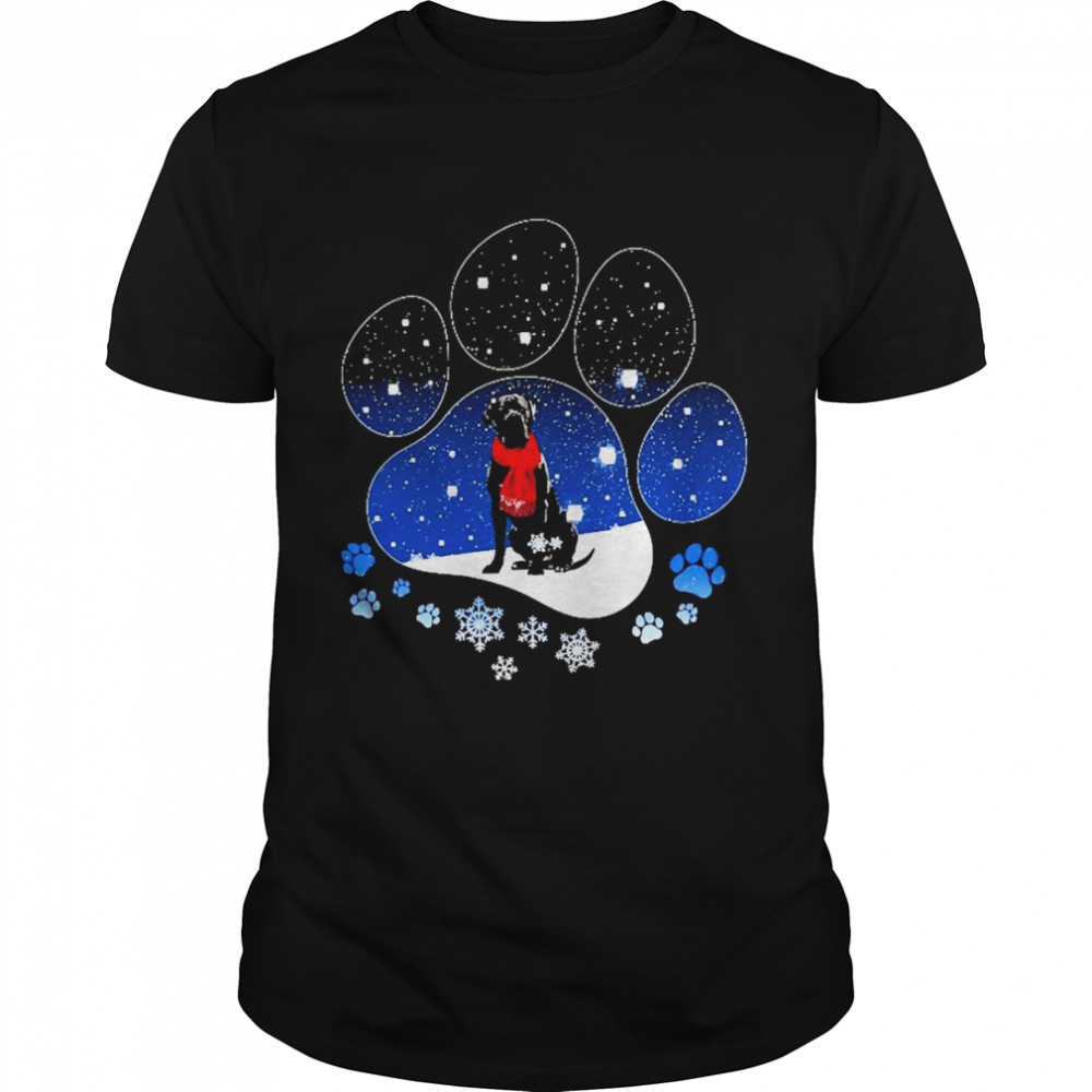 Snow Paw Black Cane Corso Christmas Sweat T-shirt