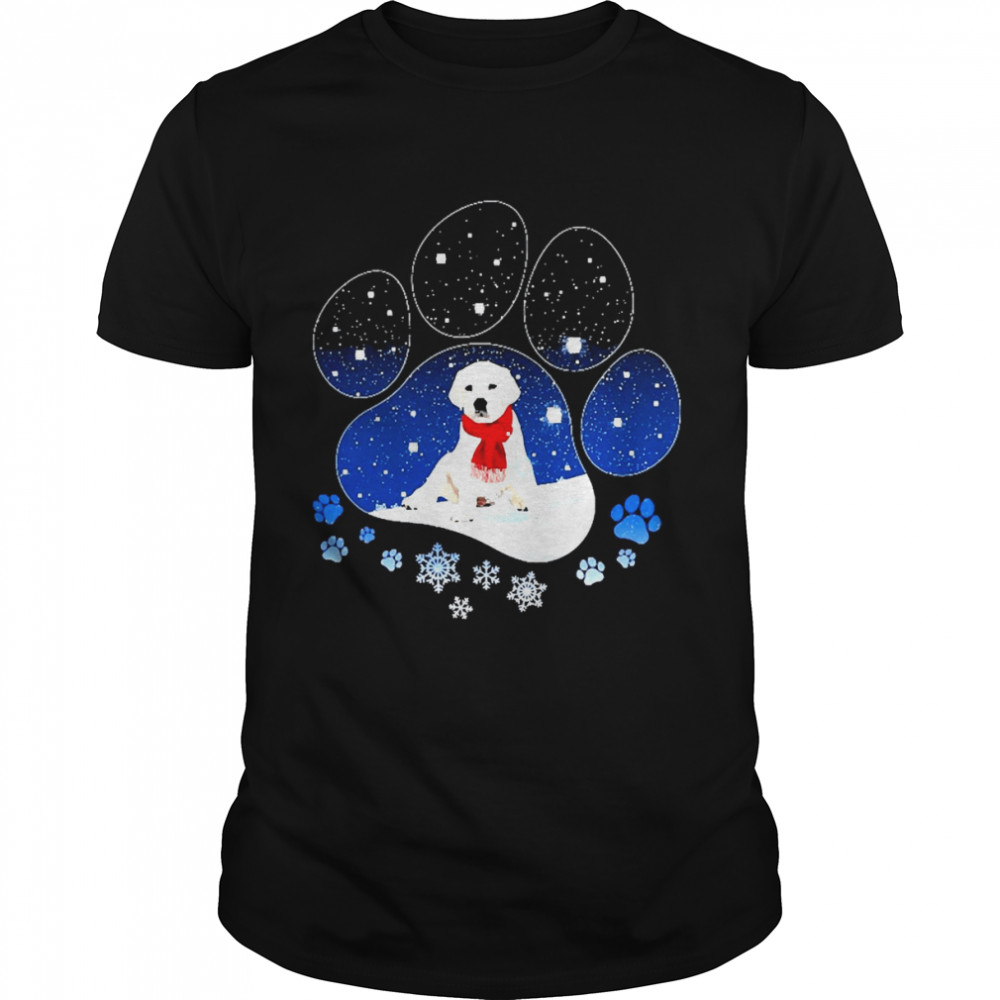 Snow Paw Yellow Labrador Pup Christmas Sweat T-shirt