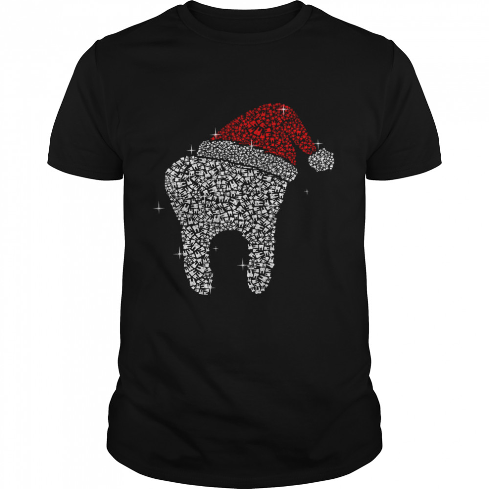 The tooth Santa Hat christmas shirt