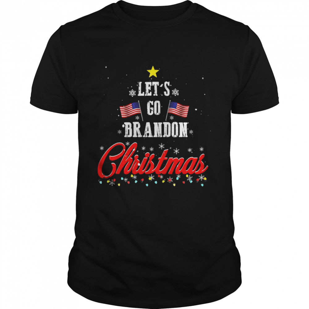 American flag let’s go brandon Christmas shirt