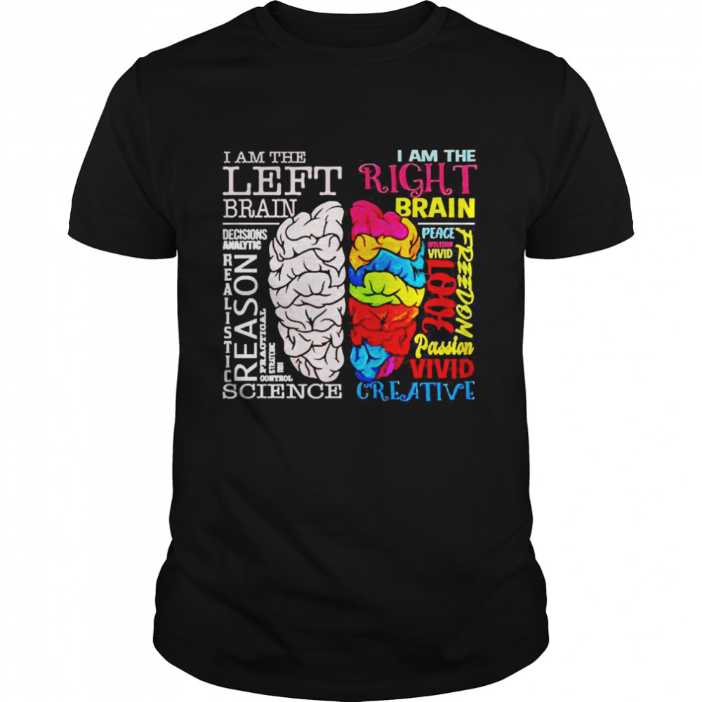 Brain Parts Left and Right Brain Neuroscience T-shirt