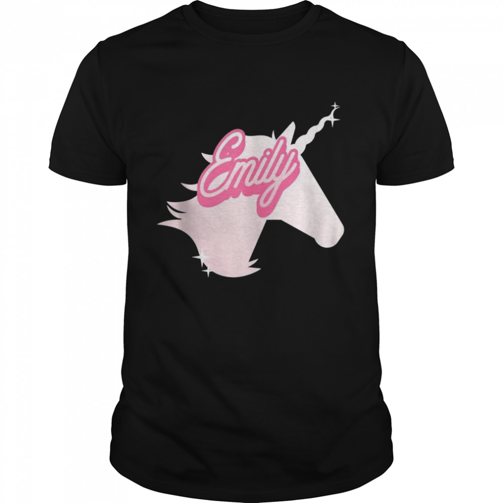 Emily Name Personalized Unicorn Theme Party Shirt