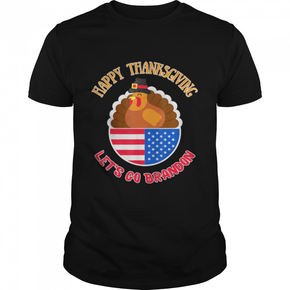 Let’s Go Brandon US Flag Thanksgiving Shirt