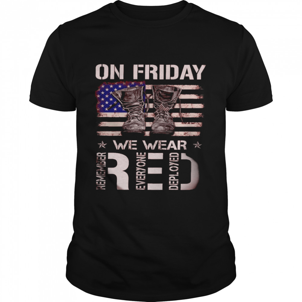 On friday we wear red everyone shirt