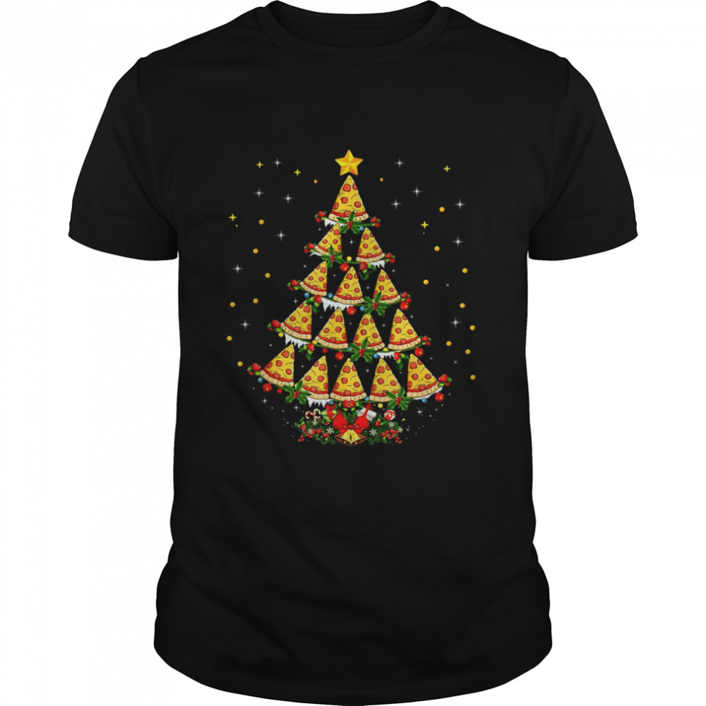 Pizza Fast Food Xmas Pizza Christmas Tree 2021 Shirt