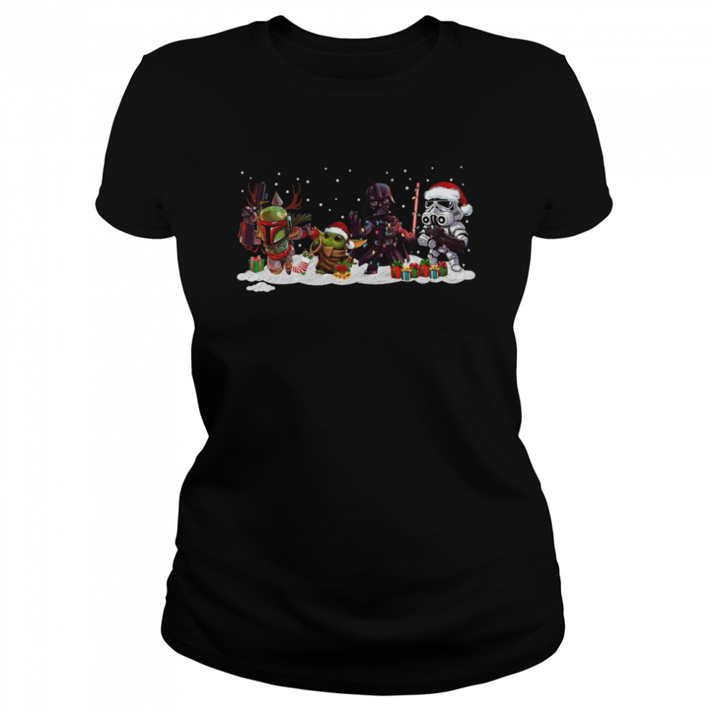 Star Wars And Mandalorian Christmas shirt Classic Women's T-shirt