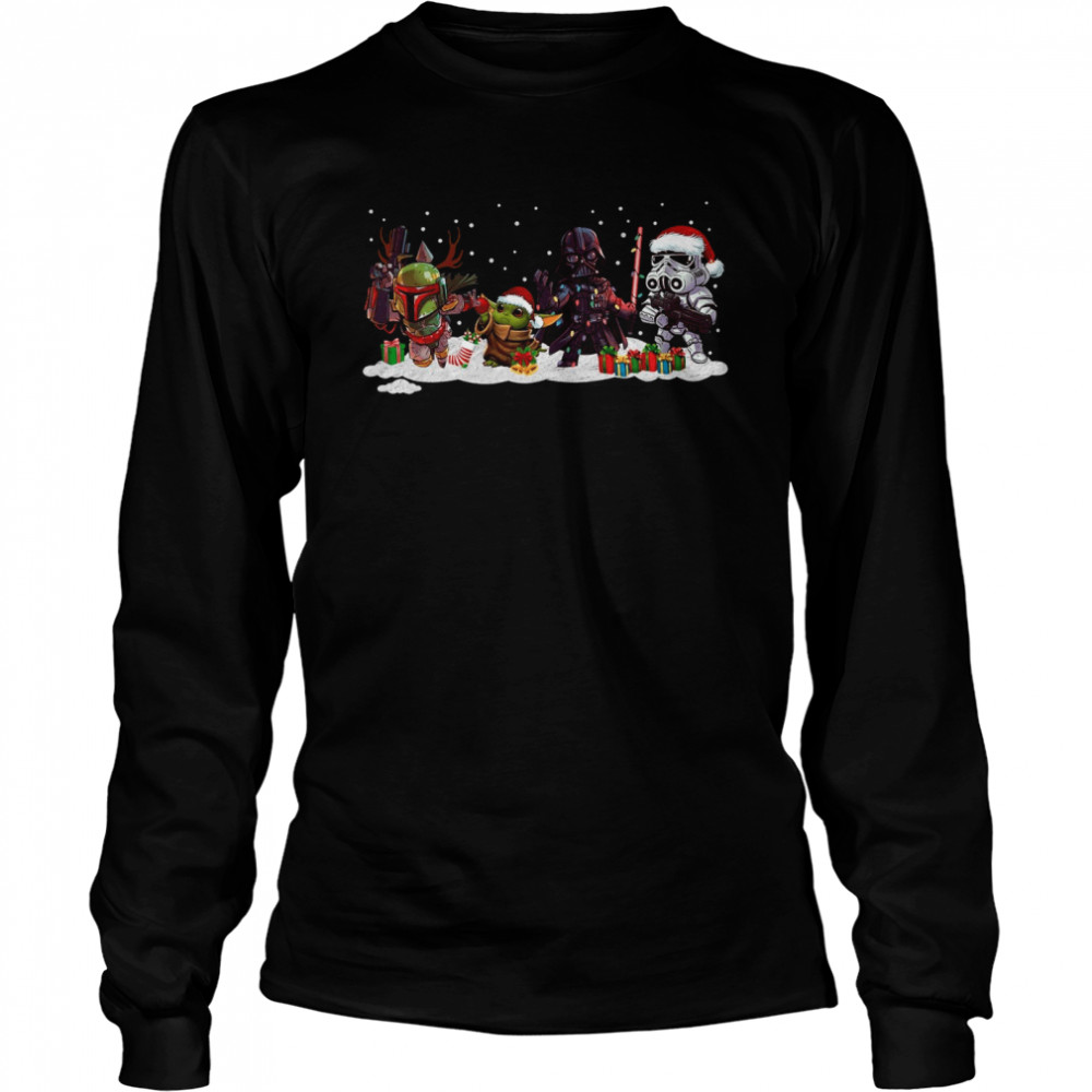 Star Wars And Mandalorian Christmas shirt Long Sleeved T-shirt