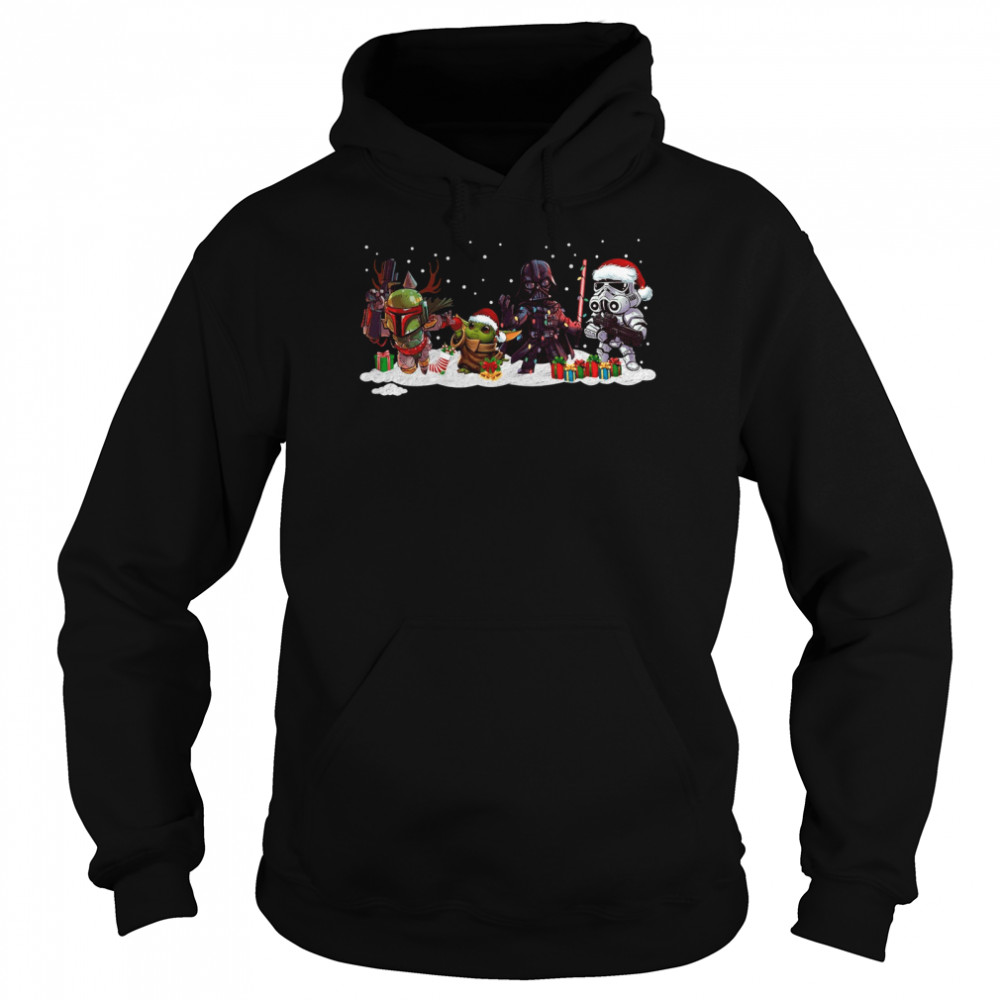 Star Wars And Mandalorian Christmas shirt Unisex Hoodie