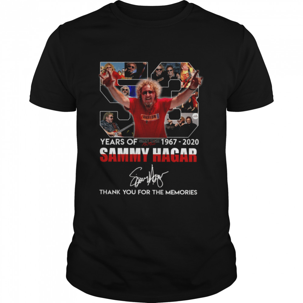 Years of 1967-2020 sammy hagar thank you for the memories shirt