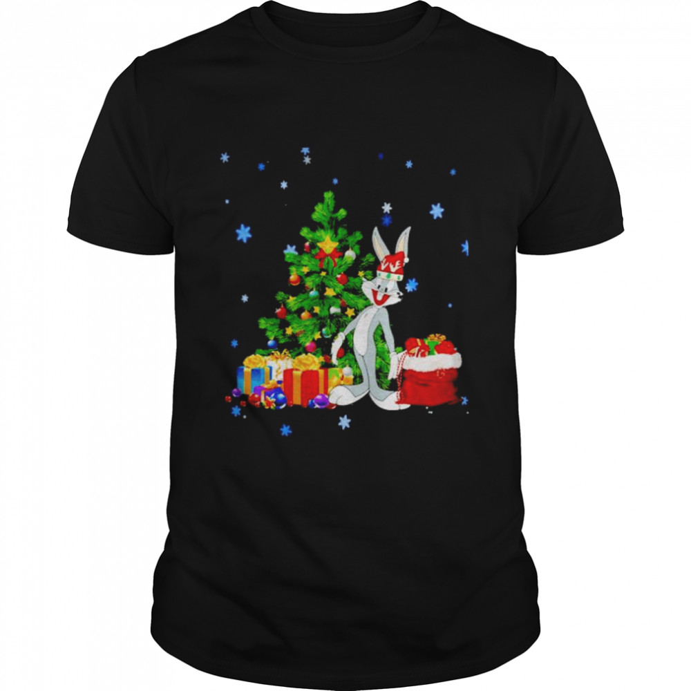 bugs Bunny with Christmas tree shirt