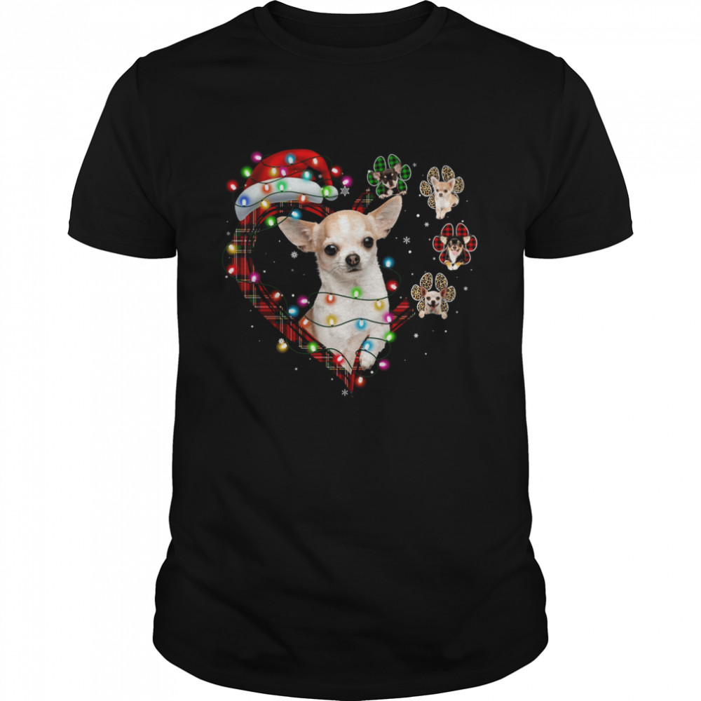 Chihuahua Uncle in the Christmas heart shirt