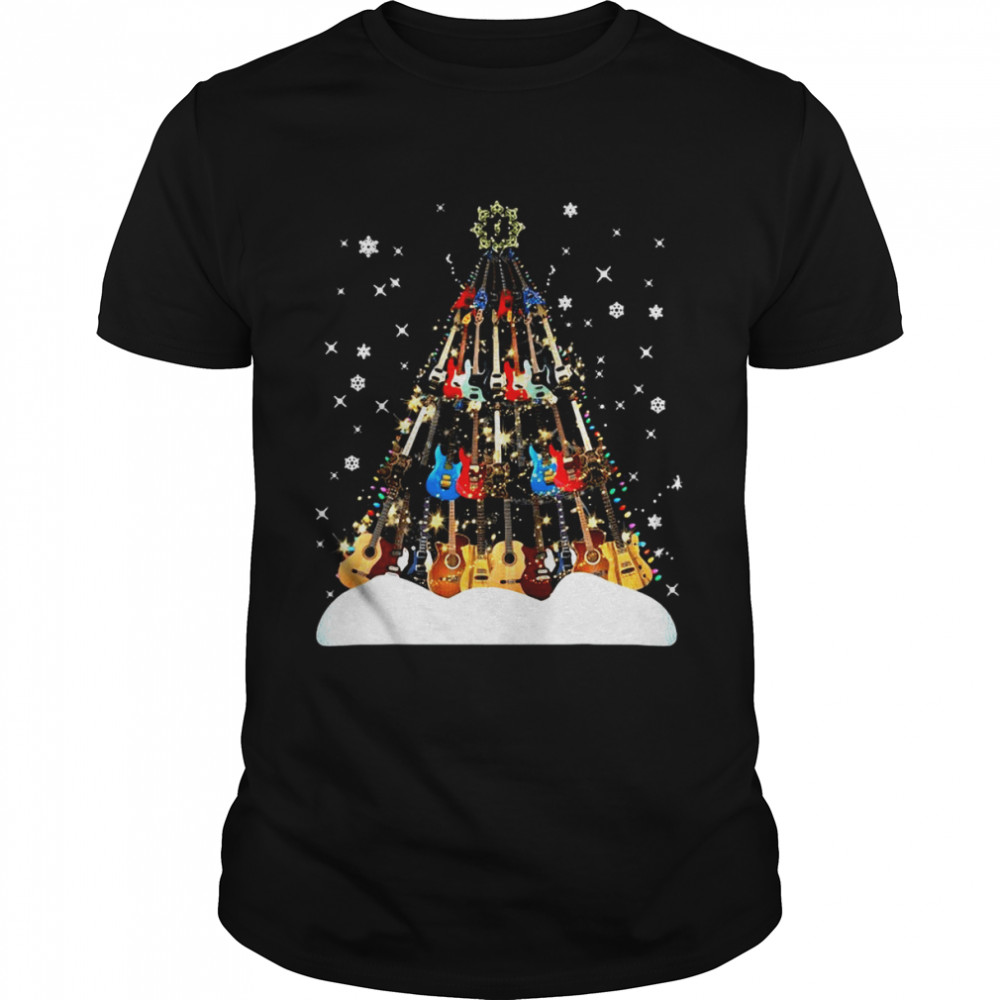 Guitar Christmas Tree Shirt Musician Xmas Sweater Shirt