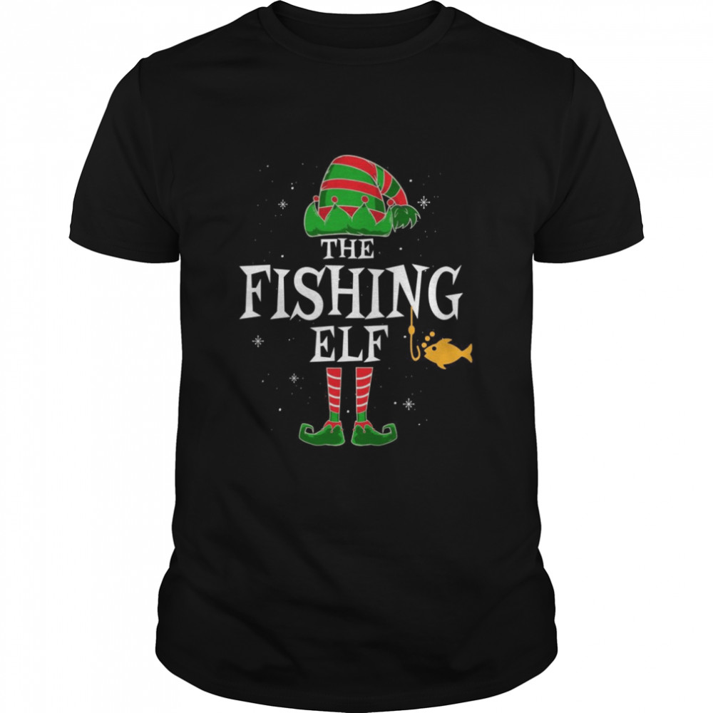 The Fishing Elf Group Matching Family Christmas Fisher Shirt