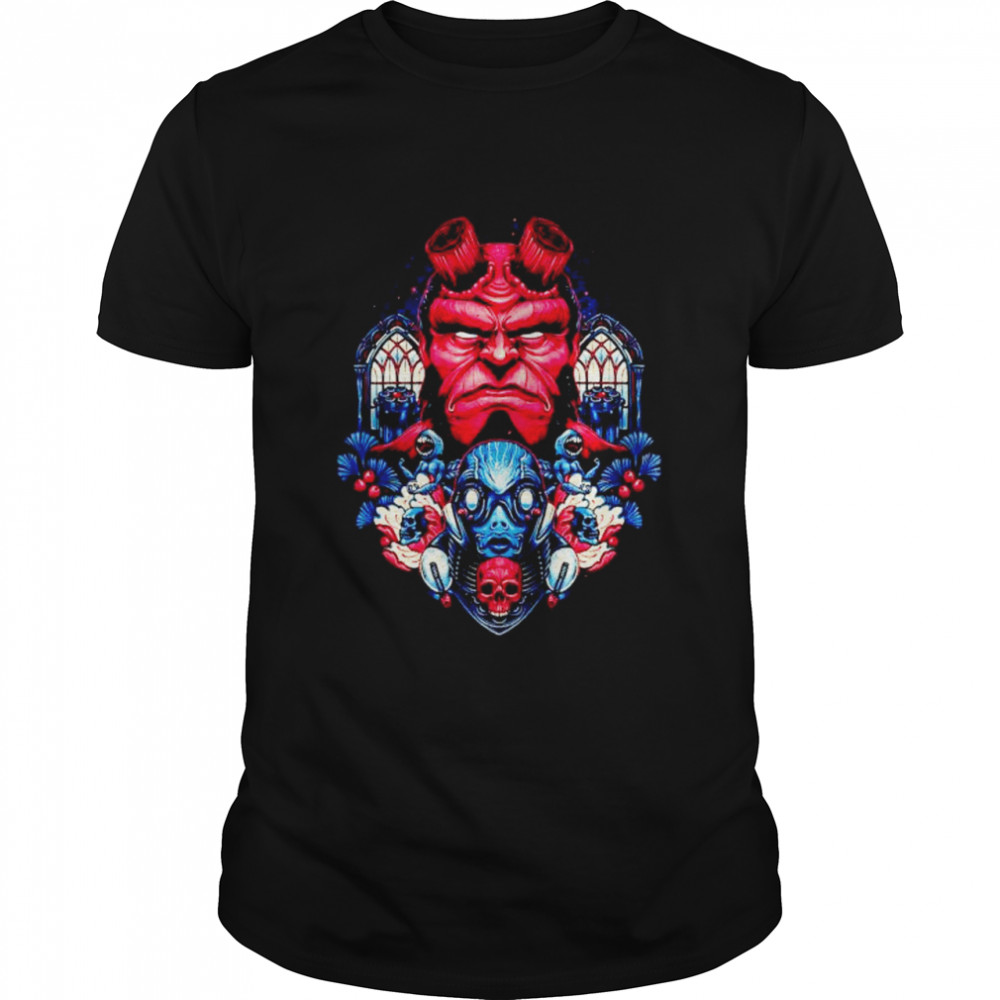 Top hellboy fire and water shirt