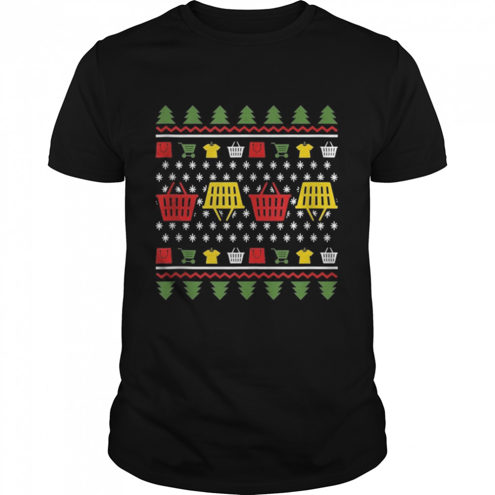 Ugly Christmas Shopping Sale XMas Santa Claus New Year Shop Shirt