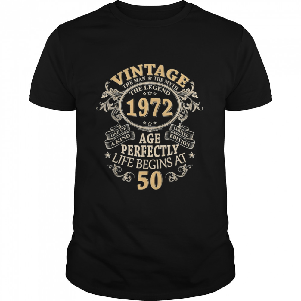 Vintage 1972 Limited Edition 50 Year Old 50th Birthday Shirt