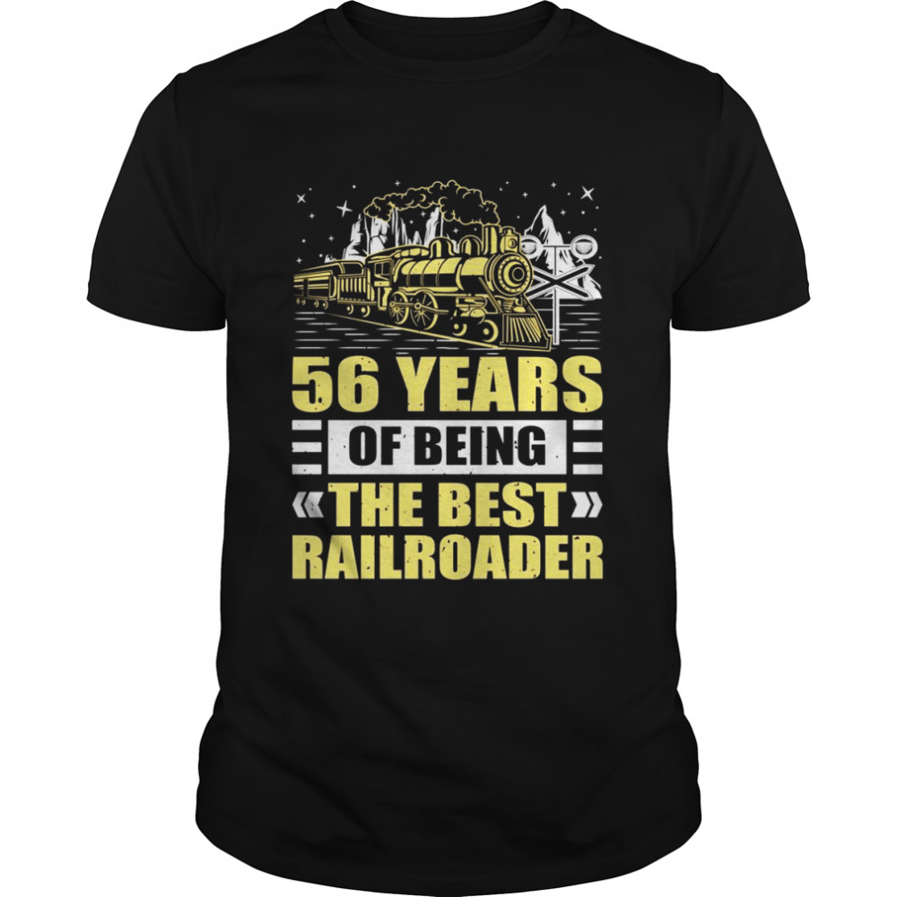 56 Geburtstag Männer 56 Jahre Eisenbahn Eisenbahner Langarmshirt Shirt