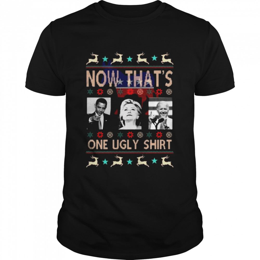 Barack Obama Nancy Pelosi Joe Biden now that’s one ugly Christmas shirt