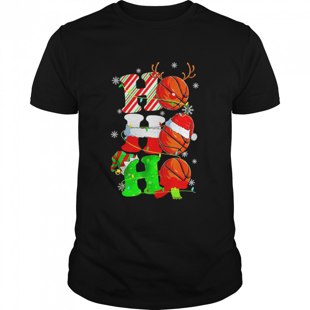 Basketball Merry Xmas Ho Ho Ho shirt