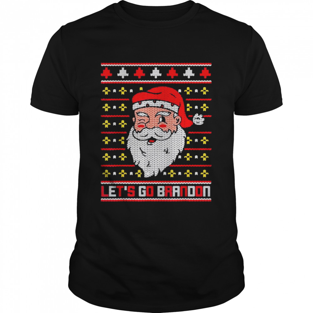 Christmas Lets Go Brandon Santa Claus Ugly Merry Christmas shirt