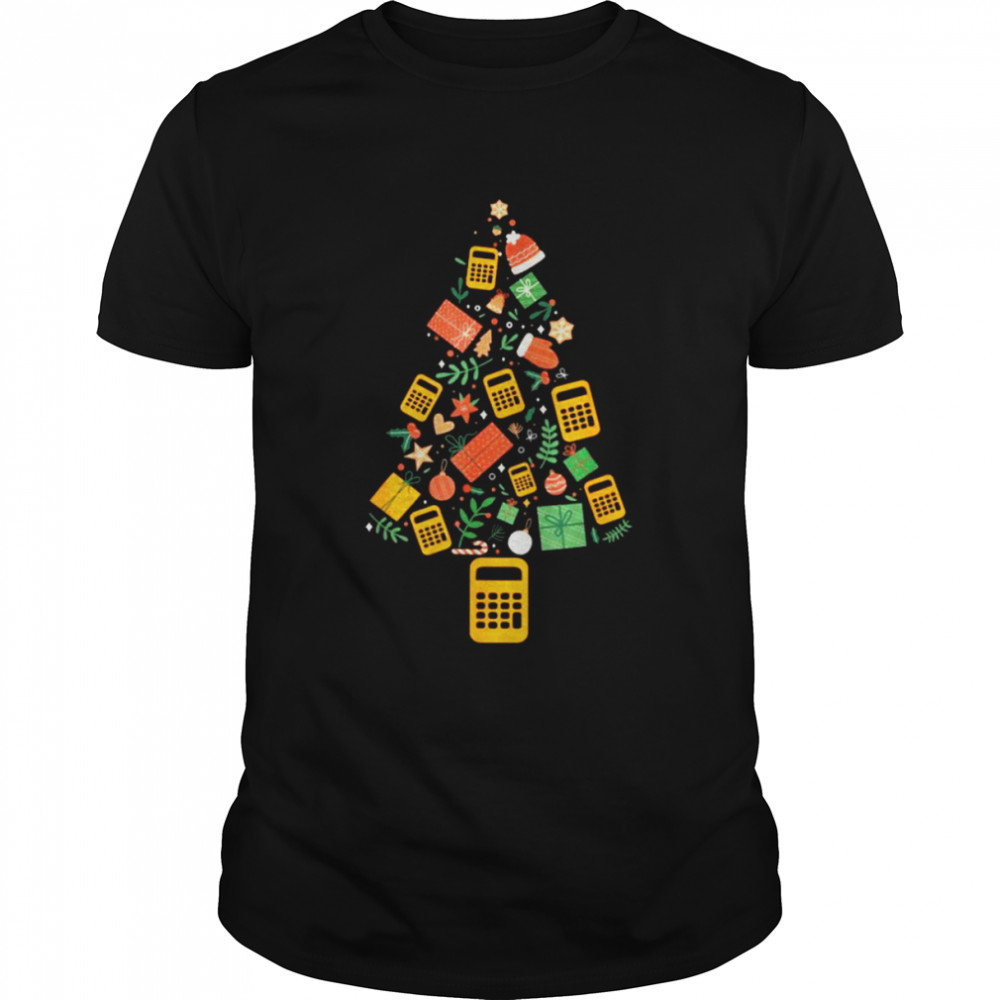 Christmas Tree Accountant Calculator Finance CPA shirt