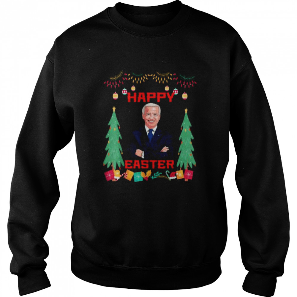 Happy Easter Joe Biden Santa Confused Ugly Christmas Tee  Unisex Sweatshirt