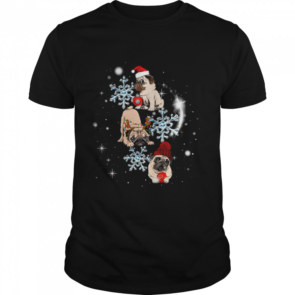 Pug diamond snow flower for pug lover shirt