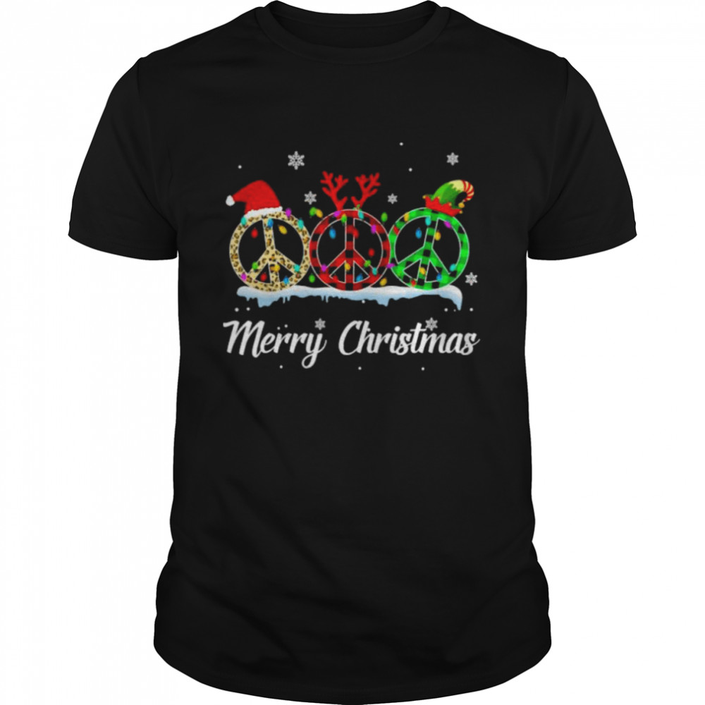 Santa Hippie Reindeer Merry Christmas shirt