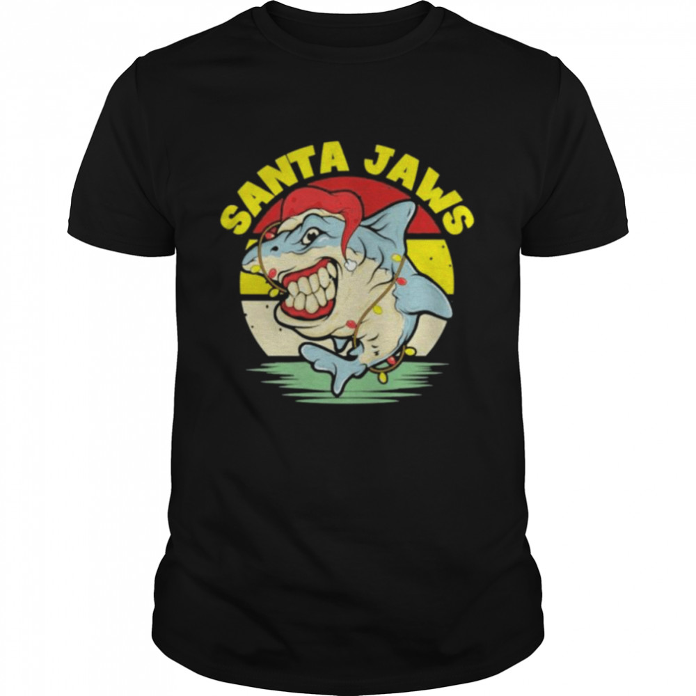 Santa Jaws Vintage Merry Christmas shirt