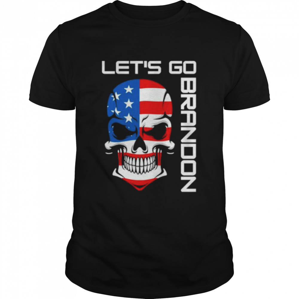 Skull Joe Biden American flag Let’s Go Brandon shirt